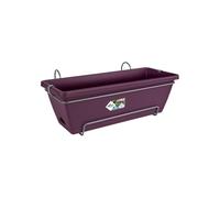 Elho Barcelona Allin1 50 Jardinera por Balcón Exterior - Ø 49.5 x H 18.5 cm - Violeta/Morado Arce