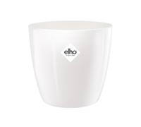 Elho Brussels Diamond Round 14 - Macetero por Interior - Ø 13.6 x H 12.5 cm - Blanco/White