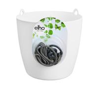Elho Brussels Hanging Basket 18cm Maceta - White | L 21.5 x An 18.3 x A 18 cm | Macetero por Interior