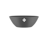 Elho Brussels Oval 36 - Macetero por Interior - Ø 36.0 x H 13.1 cm - Negro/Anthracite