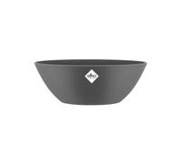 Elho Brussels Oval 36 - Macetero por Interior - Ø 36.0 x H 13.1 cm - Negro/Anthracite