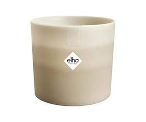 Elho Colour Gradiant Rond 14cm - Maceteros Decorativos Interior - 100% Plástico Reciclado - Ø 13.8 x H 12.4 - Beige/Beige Arenaria