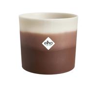 Elho Colour Gradiant Rond 18cm - Maceteros Decorativos Interior - 100% Plástico Reciclado - Ø 18.2 x H 16.8 - Marrón/Marrón Cedro