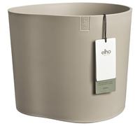 Elho Eden 35 - Maceteros Decorativos - Interior & Exterior - 100% Plástico Reciclado - Ø 32.6 x H 32.0 cm - Gris/Topo Suave