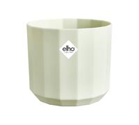 Elho Facet Rond 17cm - Maceteros Decorativos Interior - 100% Plástico Reciclado - Ø 16.6 x H 14.9 cm - Verde/Tea Green