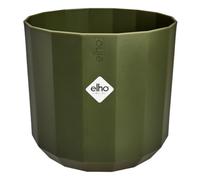 elho facet round 35cm maceta - Forest Green | Ø 35 x Al. 31 cm | Efecto cristal translúcido | 100% plástico reciclado