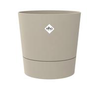 Elho FOSS Rond 35cm - Maceteros Decorativos Interior - 100% Plástico Reciclado - Ø 34.5 x H 34.1 - Beige/Mushroom Beige