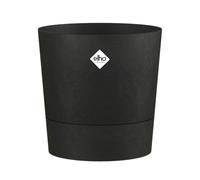 Elho FOSS Rond 43cm - Maceteros Decorativos Interior - 100% Plástico Reciclado - Ø 43 x H 42.5 - Negro/Living Black