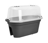 Elho Green Basics Balcony Grow Set 55 - Macetero Balcon - 100% Plástico Reciclado - Ø 28.5 x H 22.8 cm - Negro/Living Black