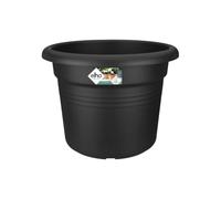 Elho Green Basics Cilinder 35cm Maceta - Living Black | ∅ 34.3 x 26.8 cm | Macetero por Exterior