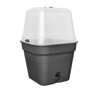 Elho Green Basics Growpot Square Allin1 35 - Macetero por Cultívalo tú Mismo - Ø 34.6 x H 29.2 cm - Negro/Living Black