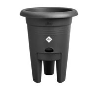 Elho Green Basics Strawberry Pot 33cm Maceta - Living Black | ∅ 33 x 41.5 cm | Platillo integrado | Plástico 100% reciclado