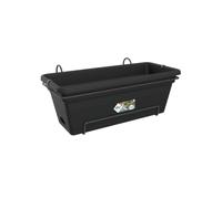 Elho Green Basics Trough XL Allin 1 55cm Jardinera - Living Black | L 33.5 x An 54.5 x A 22.5 cm | Platillo integrado | Para uso en Exteriores