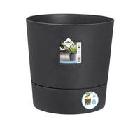 Elho Greensense Aqua Care Round 43 - Macetero por Interior y Exterior - 100% Plástico Reciclado - Ø 43.0 x H 42.5 cm - Gris/Charcoal Grey