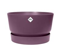 Elho Greenville Bowl 33 - Macetero por Exterior - 100% Plástico Reciclado - Ø 32.5 x H 19.4 cm - Violeta/Vintage Circuela