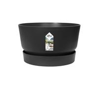 Elho Greenville Bowl 33cm Maceta - Living Black | ∅ 32.5 x 19.4 cm | Platillo integrado | Macetero por Exterior | Plástico 100% reciclado