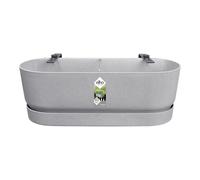 Elho Greenville Easy Balcony 52 - Jardinera por Balcón - Ø 52.0 x H 19.4 cm - Gris/Living Concrete