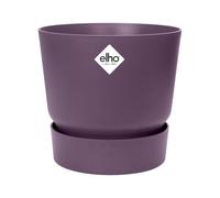 Elho Greenville Round 14cm Maceta - Vintage Circuela | ∅ 14 x 13.4 cm | Platillo integrado | Macetero por Exterior | Plástico 100% reciclado