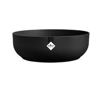 Elho Jazz Bowl 28 - Maceteros Decorativos Interior - 100% Plástico Reciclado - Ø 27.5 x H 9.0 cm - Negro/Living Black