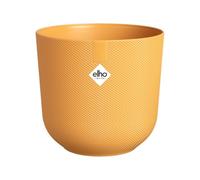 Elho Jazz Rond Mini 11cm - Maceteros Decorativos Interior - 100% Plástico Reciclado - Ø 11.1 x H 10.3 cm - Amarillo/Amarillo Ámbar