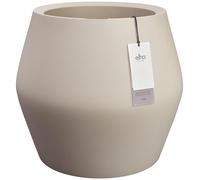 Elho June Split Low 46 - Maceteros Decorativos - Interior & Exterior - 100% Plástico Reciclado - Ø 46.0 x H 42.6 cm - Beige/Balanced Beige