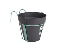 Elho Loft Urban Balcony Potholder Maceta - Anthracite | L 28 x An 19.3 x A 20 cm | Macetero por Exterior