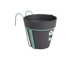 Elho Loft Urban Balcony Potholder Maceta - Anthracite | L 28 x An 19.3 x A 20 cm | Macetero por Exterior