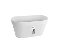 Elho Loft Urban Green Wall Pot Duo 28 - Macetero por Balcón Exterior - Ø 28.0 x H 13.2 cm - Blanco/White