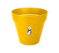 Elho Loft Urban Round 40 - Macetero por Exterior - 100% Plástico Reciclado - Ø 38.5 x H 35.3 cm - Amarillo/Ochre