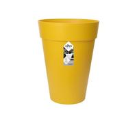 Elho Loft Urban Round High 35 - Macetero por Exterior - 100% Plástico Reciclado - Ø 33.5 x H 45.3 cm - Amarillo/Ochre
