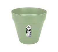 Elho Loft Urban Round Wheels 40cm Maceta - Pistache Green | Ø 38.5 x Al. 35.3 cm | Apta para exterior | Plástico 100% reciclado