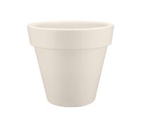 Elho Pure Round 60 - Macetero por Interior y Exterior - Ø 59.0 x H 53.6 cm - Blanco/Blanco Lino