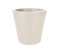 Elho Pure Straight Round 50 - Macetero por Interior y Exterior - Ø 49.5 x H 51.0 cm - Blanco/Blanco Lino