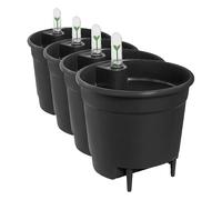 Elho Self-Watering Insert 17 - Accesorio por Interior - Ø 17.0 x H 15.8 cm - Negro/Living Black (Paquete de 4)