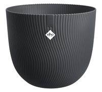 Elho Sereh Round 40 - Maceteros Decorativos - Interior & Exterior - 100% Plástico Reciclado - Ø 39.0 x H 33.3 cm - Negro/Anthracite