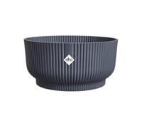 Elho Vibes Fold Bowl 25 - Macetero por Interior - 100% Plástico Reciclado - Ø 24.9 x H 12.1 cm - Negro/Anthracite