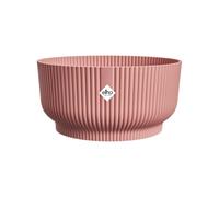 Elho Vibes Fold Bowl 25 - Macetero por Interior - 100% Plástico Reciclado - Ø 24.9 x H 12.1 cm - Rosado/Delicate Pink