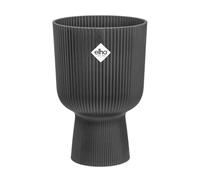 Elho Vibes Fold Coupe 14 - Macetero por Interior - 100% Plástico Reciclado - Ø 13.9 x H 21.0 cm - Negro/Anthracite