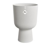 Elho Vibes Fold Coupe 30 - Macetero por Interior - 100% Plástico Reciclado - Ø 29.5 x H 44.7 cm - Blanco/Silky White
