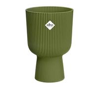 Elho Vibes Fold Coupe 30 - Macetero por Interior - 100% Plástico Reciclado - Ø 29.5 x H 44.7 cm - Verde/Verde Helecho