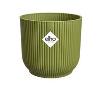 Elho Vibes Fold Rond 35 - Macetero por Interior - 100% Plástico Reciclado - Ø 34.9 x H 32.4 - Verde/Verde Helecho