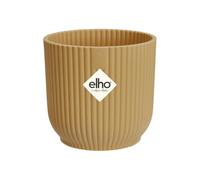 Elho Vibes Fold Round Mini 9cm Maceta - Butter Yellow | ∅ 9.3 x 8.8 cm | Macetero por Interior | Plástico 100% reciclado