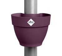 Elho Vibia Campana Drainpipe Clicker 40 - Macetero por Exterior - 100% Plástico Reciclado - Ø 21.6 x H 16.3 cm - Violeta/Morado Arce