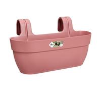 Elho Vibia Campana Easy Hanger L 46 - Jardinera por Balcón Exterior - 100% Plástico Reciclado - Ø 46.0 x H 26.5 cm - Rosado/Dusty Pink