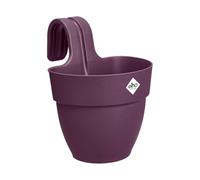 Elho Vibia Campana Easy Hanger S 21 - Jardinera por Balcón Exterior - 100% Plástico Reciclado - Ø 20.5 x H 26.5 cm - Violeta/Morado Arce