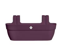 Elho Vibia Campana Easy Hanger XL 58 - Jardinera por Balcón Exterior - 100% Plástico Reciclado - L56 x B26.8 x H23.7 cm - Violeta/Morado Arce