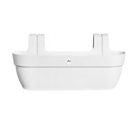 Elho Vibia Campana Easy Hanger XL 58 - Jardinera por Balcón Exterior - 100% Plástico Reciclado - L56 x B26.8 x H23.7 cm - Blanco/Silky White