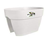 Elho Vibia Campana Flower Bridge 40cm jardineras - Silky White | L 26 x An. 39 x Al. 22 cm | Apta para exterior