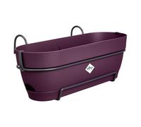 Elho Vibia Campana Trough Allin1 50 - Jardinera por Balcón - Ø 50.4 x H 17.7 cm - Violeta/Morado Arce