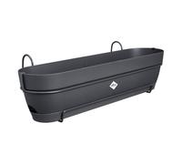 Elho Vibia Campana Trough allin1 70cm jardineras - Anthracite | L 26 x An. 70.4 x Al. 17.7 cm | Plato integrado